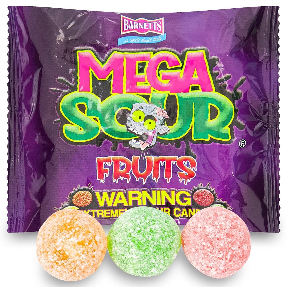 (UK) Mega Sour Fruits - (10+ candies inside)