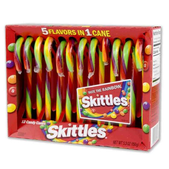 Skittles Candy Canes (INDIVIDUAL)